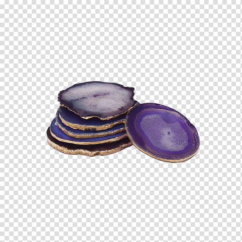 Agate Amethyst Purple Coasters Gemstone, coaster transparent background PNG clipart