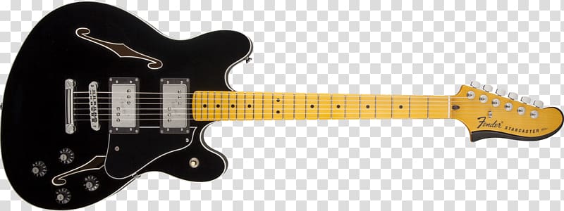 Fender Starcaster Fender Telecaster Fender Musical Instruments Corporation Semi-acoustic guitar, acoustic guitar transparent background PNG clipart