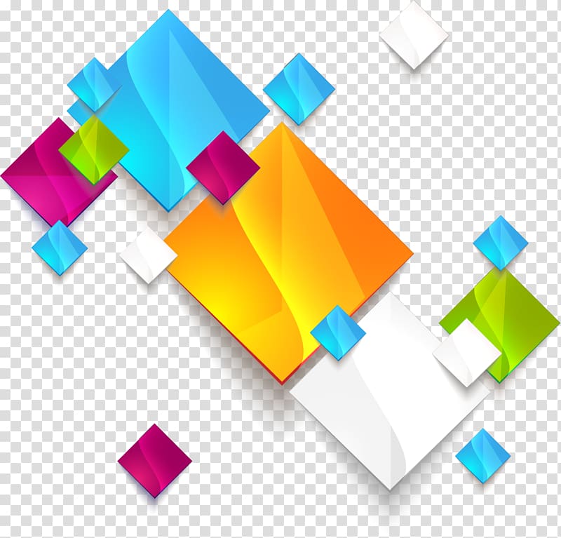 Geometry Abstract art Illustration, Colorful abstract geometric squares, multicolored graphic artwork transparent background PNG clipart