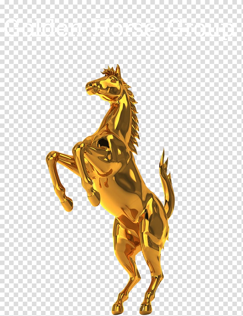 Mustang Jungle Water Park Royalty payment Logo, golden horse transparent background PNG clipart