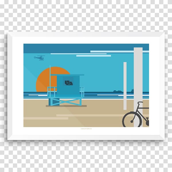 Lifeguard tower El Porto Beach Graphics , transparent background PNG clipart