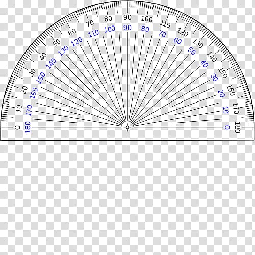 Protractor Degree Measurement Radian Angle, scale drawing transparent background PNG clipart