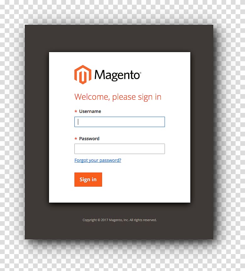 Magento Login Front and back ends Password Installation, Forget Password transparent background PNG clipart