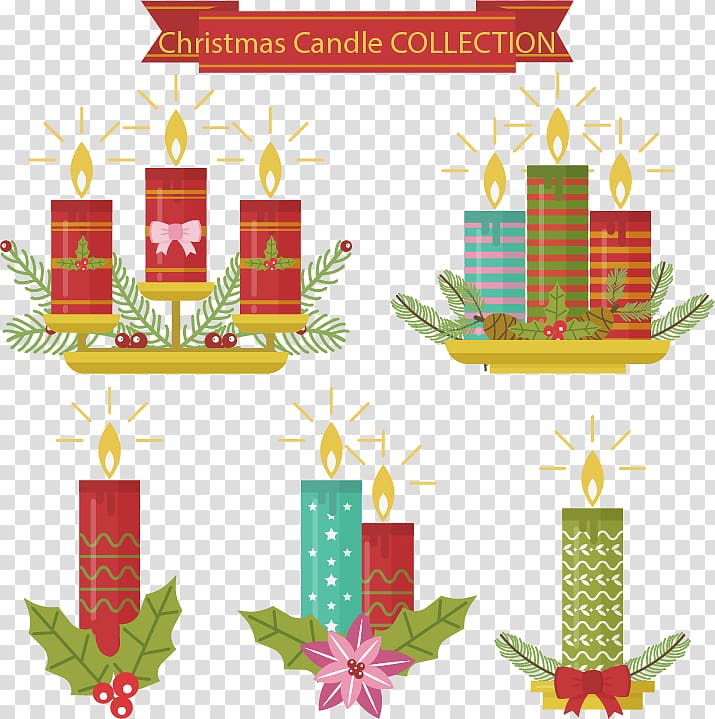 Christmas tree Candle Light, Shiny Christmas candles transparent background PNG clipart