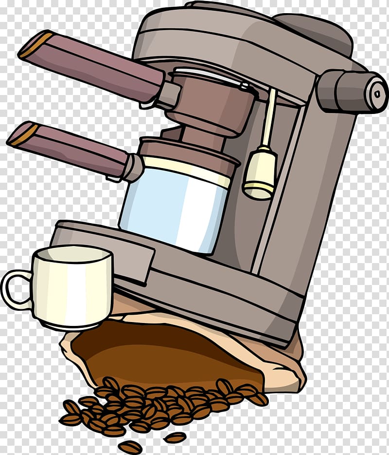 Coffee Illustration, coffee machine material transparent background PNG clipart