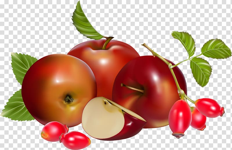 Apple Rose hip Barbados Cherry Cherry tomato, apple transparent background PNG clipart