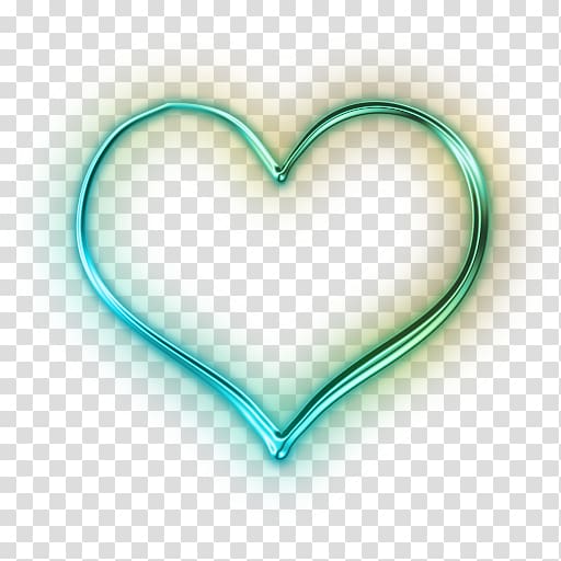 green heart illustration, Computer Icons Neon Heart Light, glowing heart-shaped transparent background PNG clipart