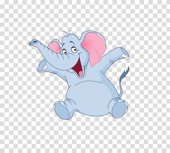 happy baby elephant transparent background PNG clipart