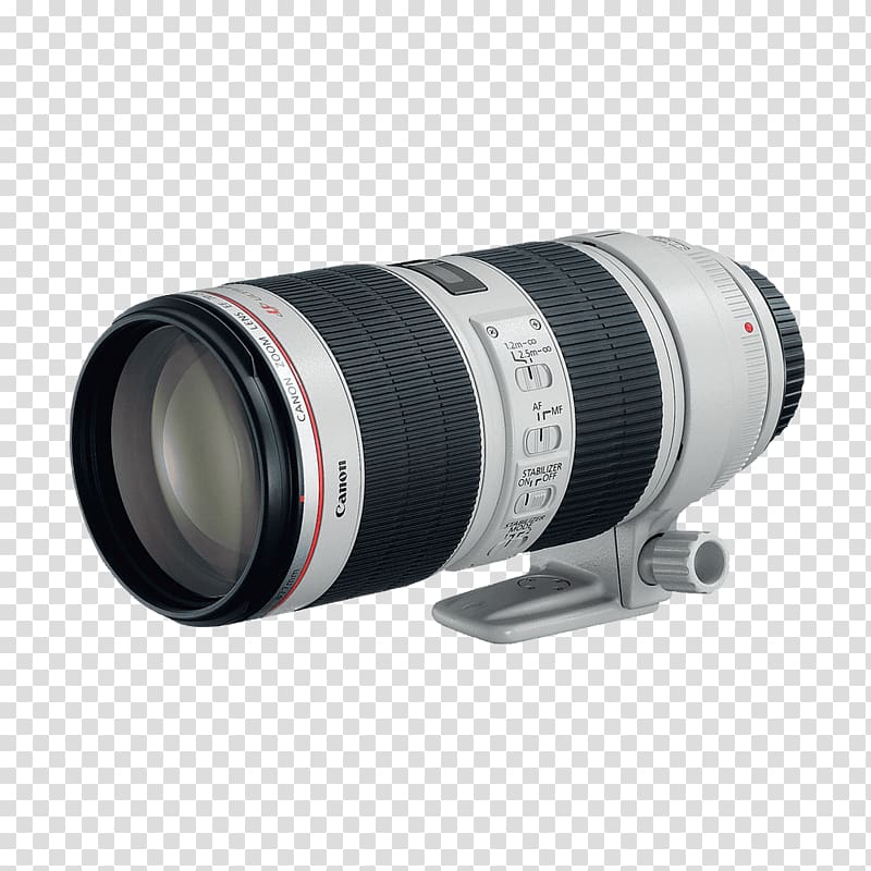 Canon EF lens mount Canon EF 70–200mm lens Canon EF 70-200mm f/2.8L IS II USM Canon EF Tele Zoom 70-200mm f/2.8L USM, camera lens transparent background PNG clipart