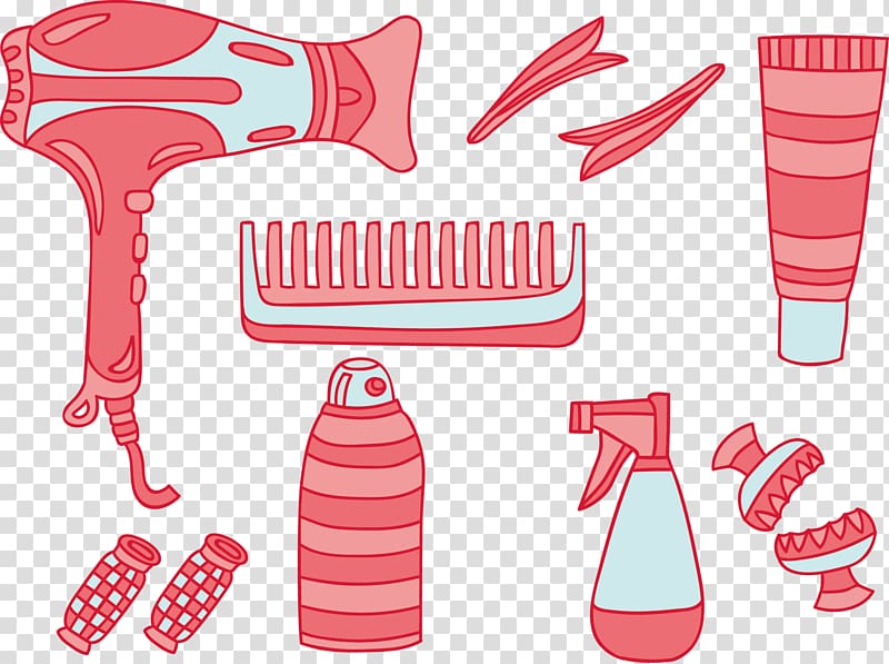 Comb Hair dryer, hairdryer transparent background PNG clipart