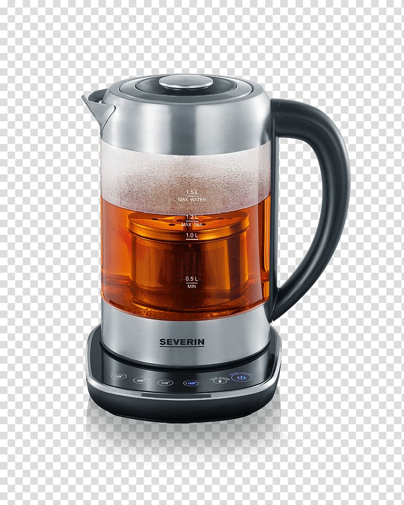gray and black Severin electric kettle, Severin Tea and Water Kettle transparent background PNG clipart