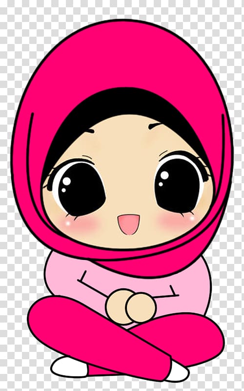 woman illustration, Hijab Cartoon Drawing Muslim Islam, muslim transparent background PNG clipart