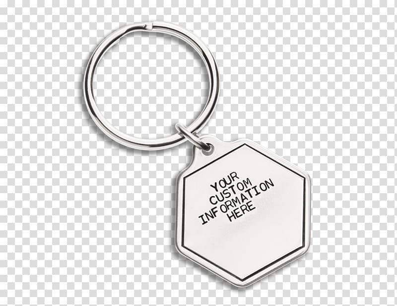 Key Chains Product design Silver, Medical Alert Symbol Key Rings transparent background PNG clipart