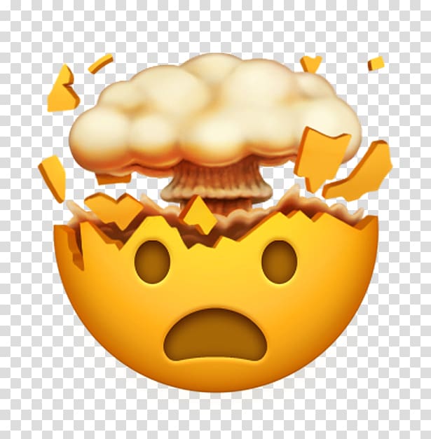mindblown emoji , World Emoji Day iPhone Apple Color Emoji, sneeze/ transparent background PNG clipart