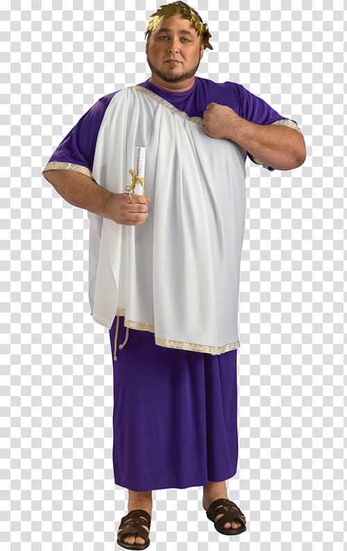 Julius Caesar Robe Ancient Rome Costume Toga, purple transparent background PNG clipart