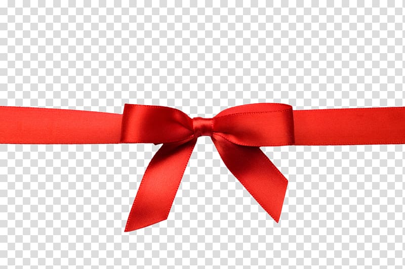 Elegant Red Gift Ribbon Bow PNG