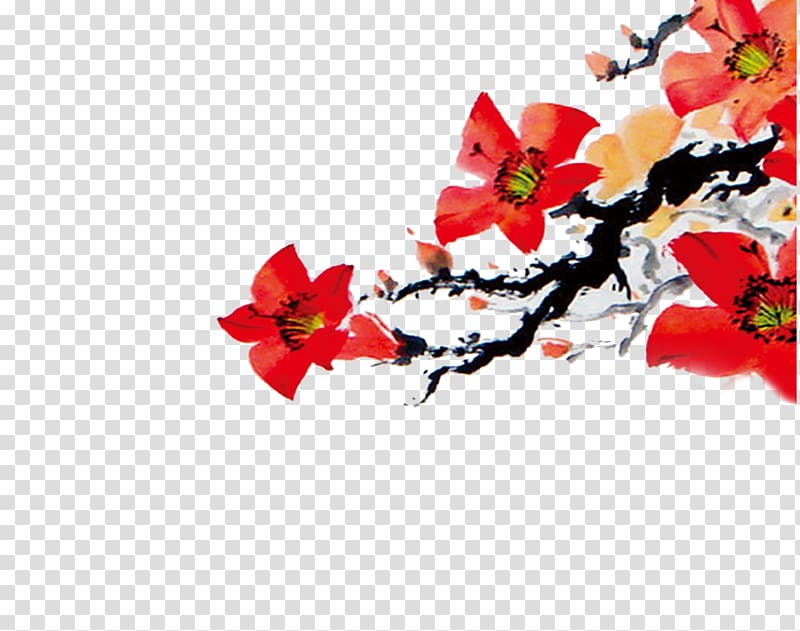 Fengmu Bombax ceiba Flower, Winter plum proud transparent background PNG clipart