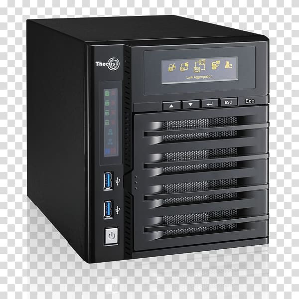 Network Storage Systems Data storage Thecus Windows Server 2012 Intel Atom, high value transparent background PNG clipart
