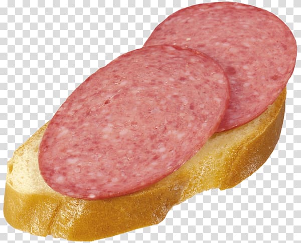 Butterbrot Hamburger Genoa salami Sausage, ham transparent background PNG clipart