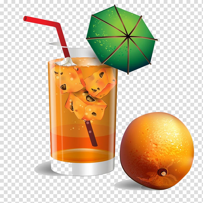 Orange juice Drink Fruit, The glass drinks with fruit transparent background PNG clipart
