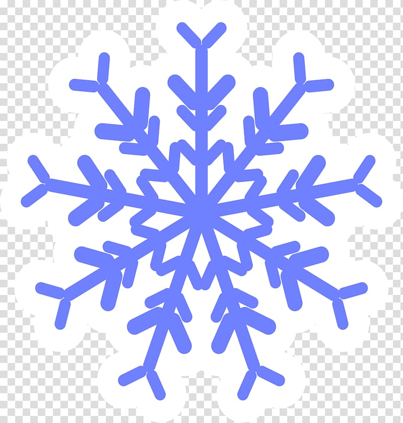 Snowflake Euclidean Icon, Blue snowflakes transparent background PNG clipart