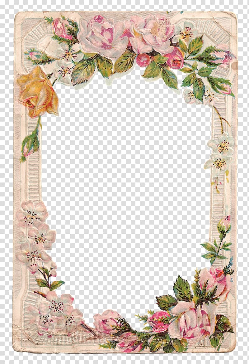 Borders and Frames Frames Rose Flower , vintage card transparent background PNG clipart