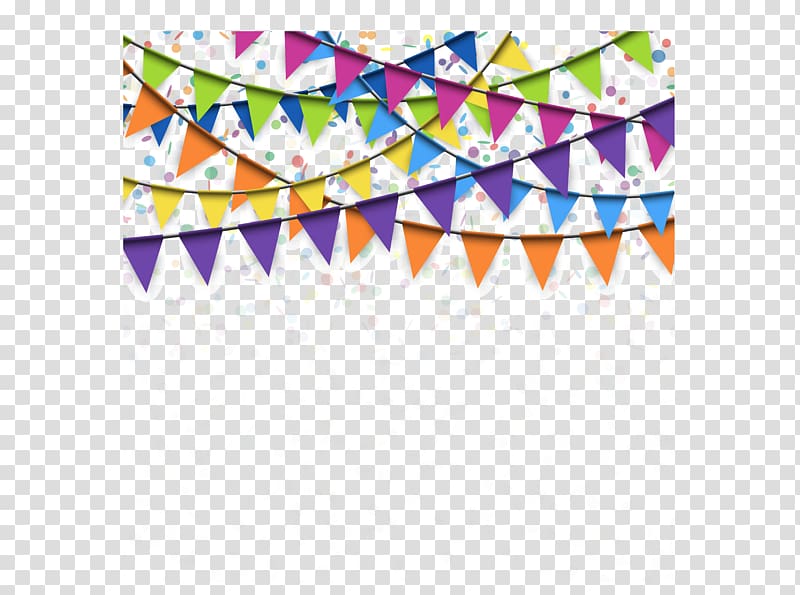 Flag Confetti Garland, Color holiday triangle pull flag transparent background PNG clipart