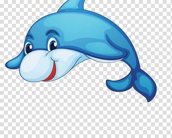 Dolphin Cartoon Illustration, shark transparent background PNG clipart
