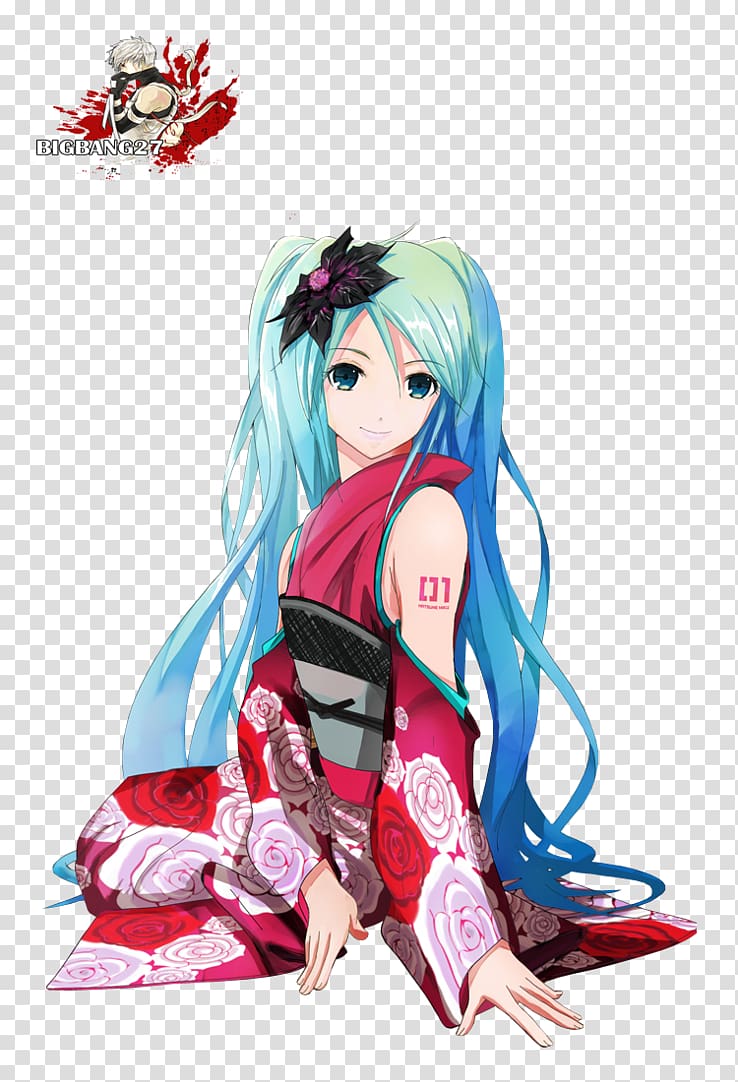 Free: Hatsune Miku Png Hd - Hatsune Miku Anime Full Body, Transparent  