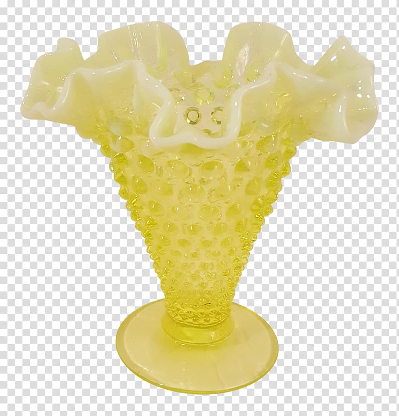 Vase Milk glass Fenton Art Glass Company Hobnail Yellow, vase transparent background PNG clipart