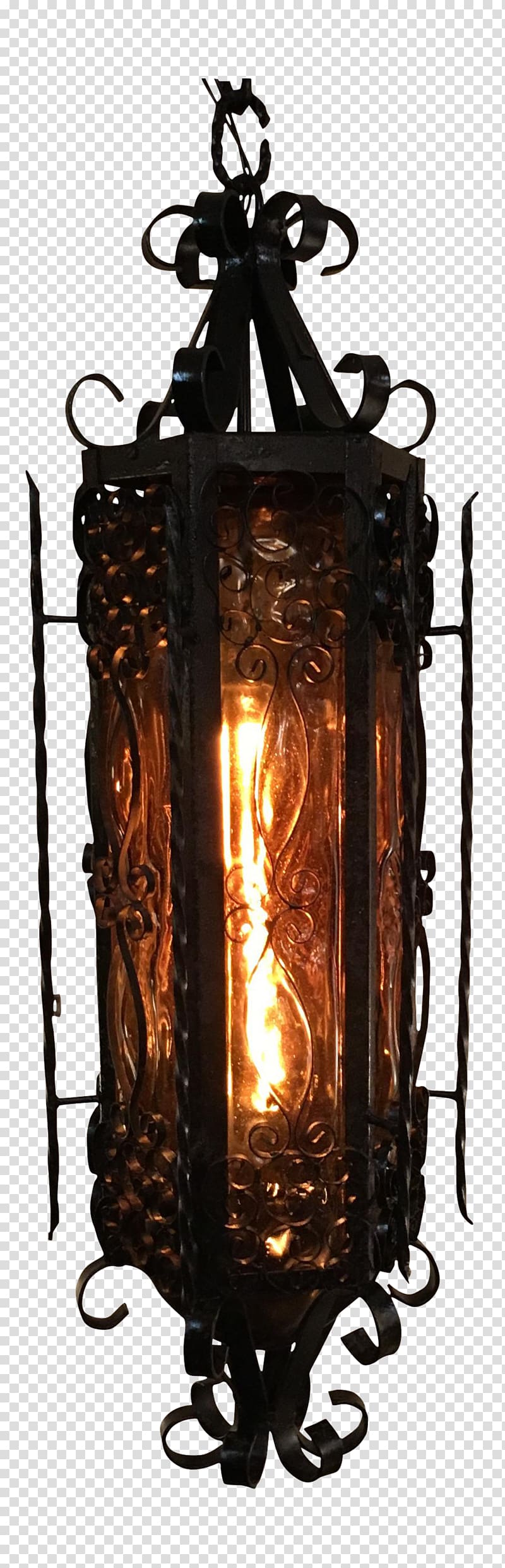 Pendant light Wrought iron Light fixture Lantern, hanging lamps transparent background PNG clipart