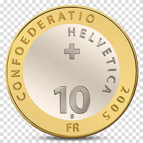 Jungfrau Coin Piz Bernina Swiss franc, Coin transparent background PNG clipart