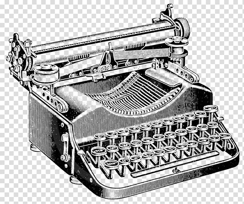 Paper Typewriter Drawing Vintage clothing, Typewriter transparent background PNG clipart
