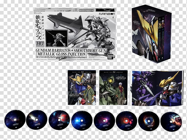 Blu-ray disc Mikazuki Augus Mobile Suit Gundam: Iron-Blooded Orphans, Season 1 Box set, 4 Seasons Hull Ltd transparent background PNG clipart