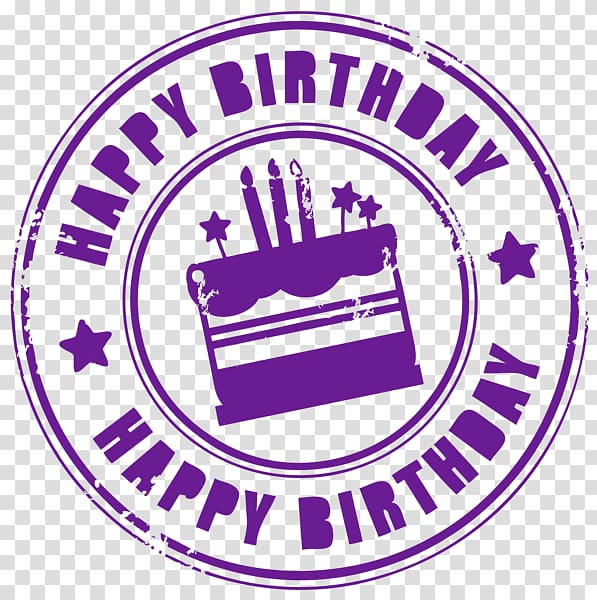 Birthday cake , violet border transparent background PNG clipart
