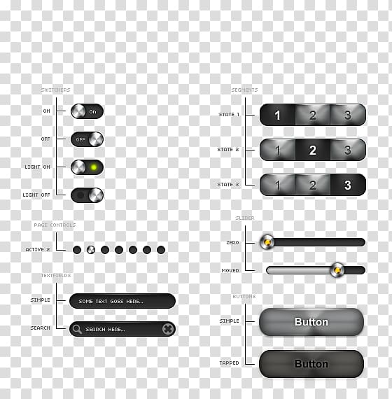 Push-button User interface Scrollbar, UI buttons transparent background PNG clipart