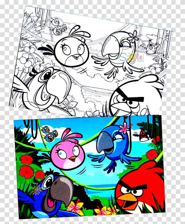 Jigsaw Puzzles Angry Birds Rio Drawing Coloring book, Angry Ale\'s transparent background PNG clipart