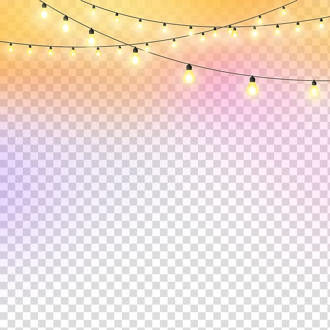 Light Floor Angle Pattern, Night lights, turned-on string lights transparent background PNG clipart