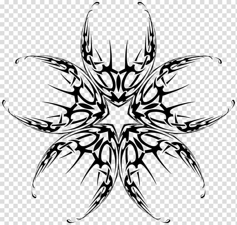 Nautical star Tattoo , spider transparent background PNG clipart
