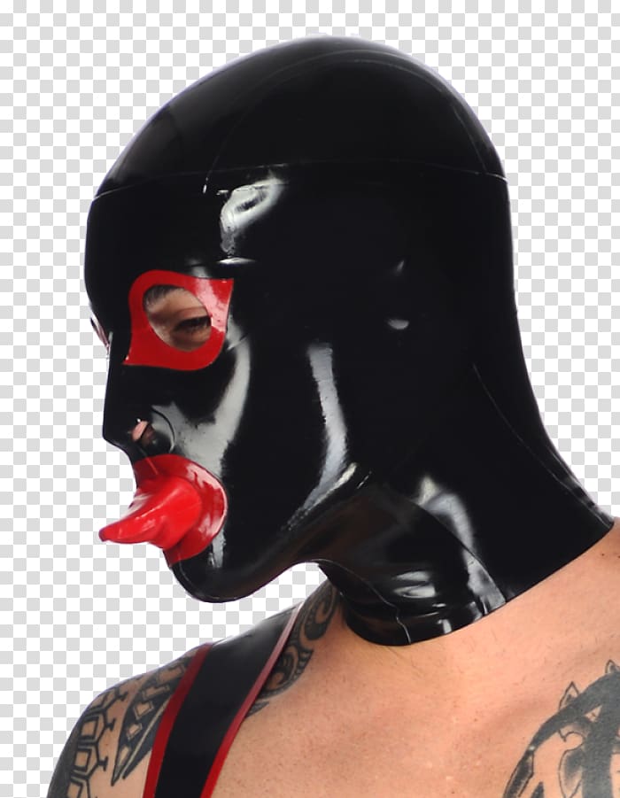 Latex clothing Mask Rubber and PVC fetishism Tongue, mask transparent background PNG clipart