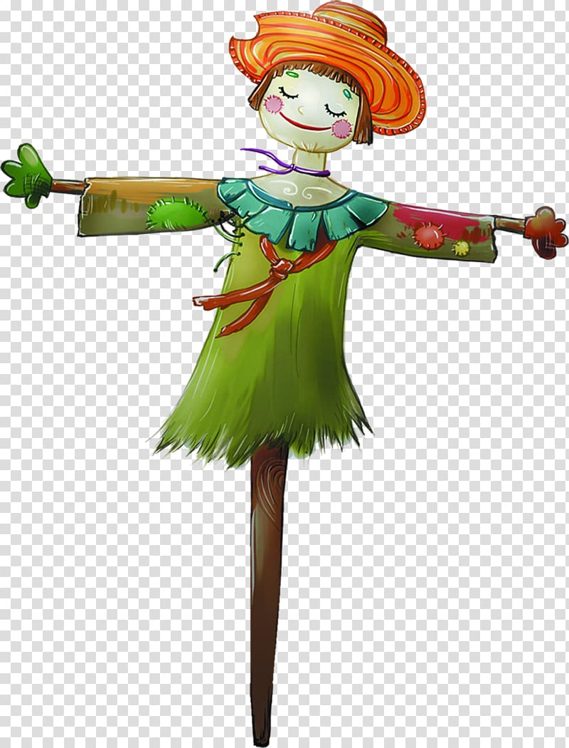 Widescreen , Autumn rice fields Scarecrow transparent background PNG clipart
