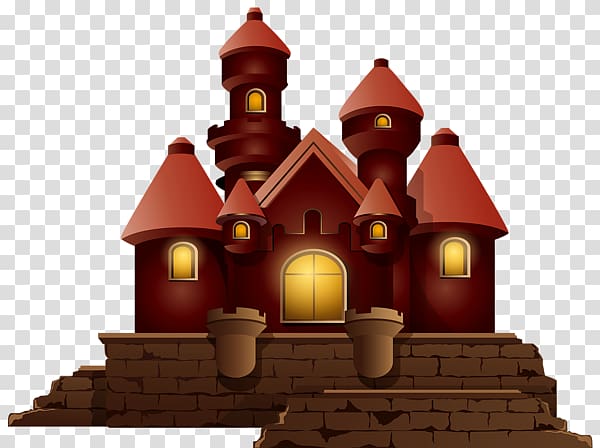 , Hand-drawn cartoon toy castle transparent background PNG clipart