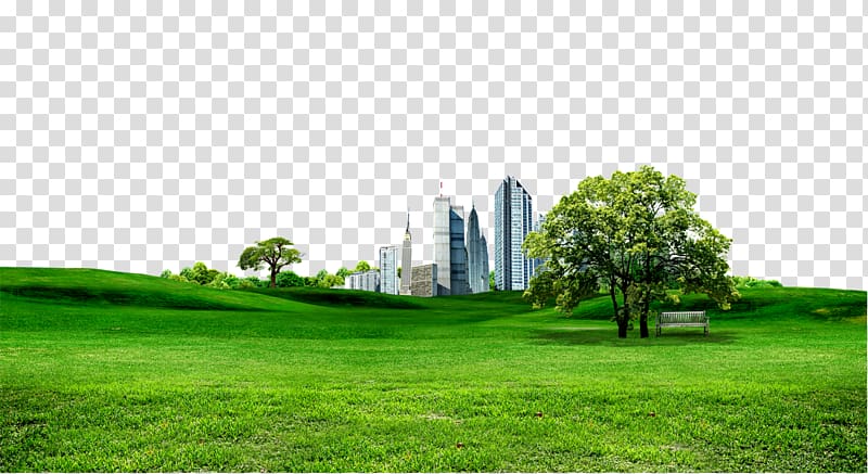 urban city in the distance graphic, Taishan, Grass building transparent background PNG clipart
