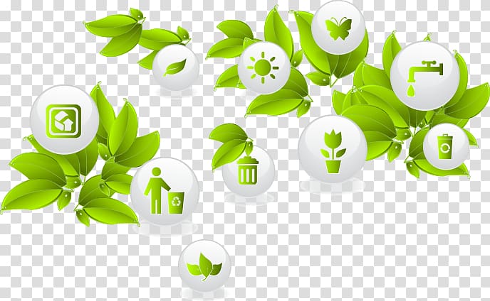 Green Icon, Abstract green leaf pattern transparent background PNG clipart