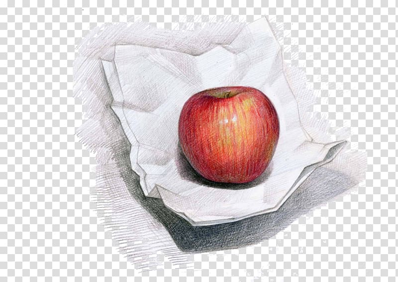 Apple Campus Colored pencil Drawing Painting, Hand-painted apples transparent background PNG clipart