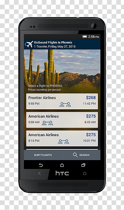 Feature phone Smartphone Orbitz Hotel, Flight booking transparent background PNG clipart