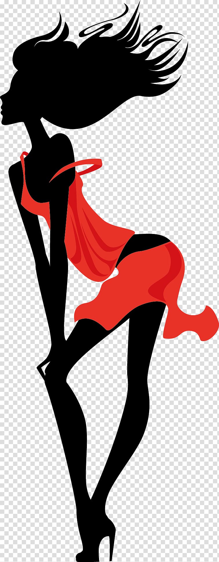 Fashion Dance Illustration, Beautiful models transparent background PNG clipart