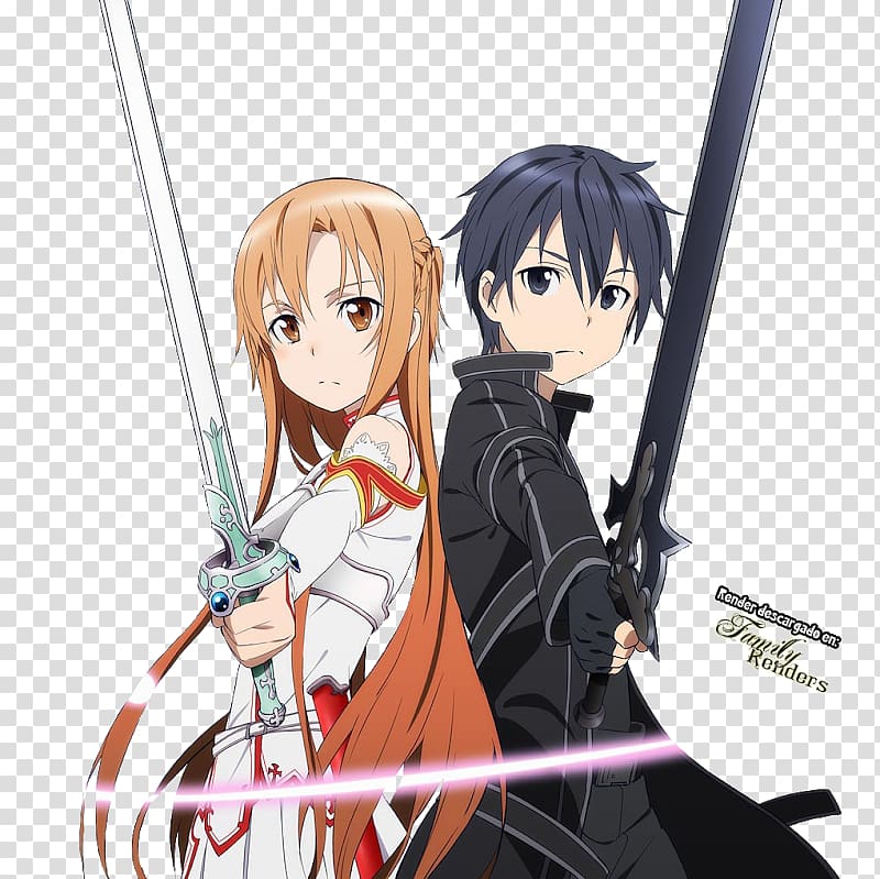 Kirito Asuna Sinon Sword Art Online Anime, sword art, black Hair