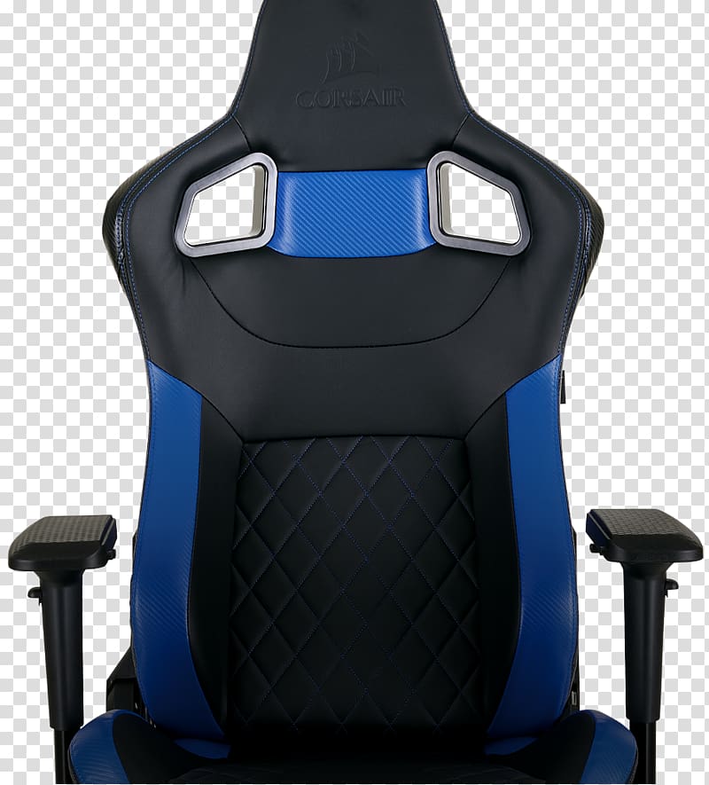 Video game Gaming chair Corsair Components Thermaltake, Blue Chair transparent background PNG clipart