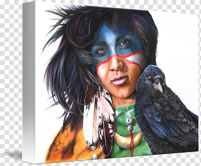 Watercolor painting Portrait Art Native Americans in the United States, painting transparent background PNG clipart
